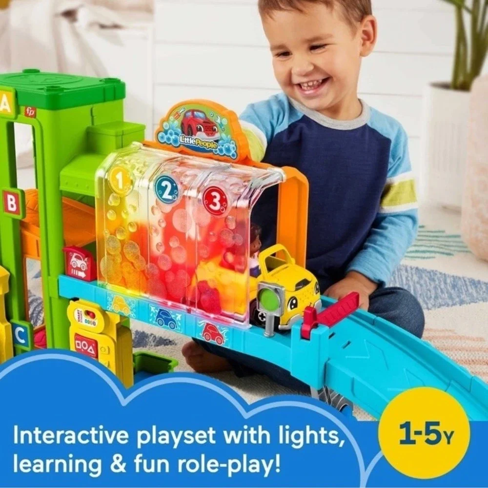 Fisher-Price Little People Light-Up Learning Garage Musical‎ Toddler Toy Playset